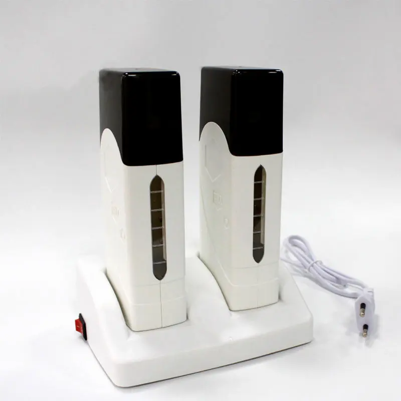 2024NEW Double Depilatory Wax Heater Hair Removal Roll Waxing Machine With Heater Base for professional salon use