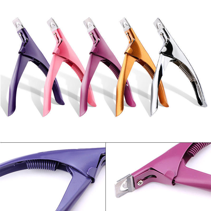 Nail Art Clipper U-shaped Stainless Steel Acrylic False Nail Edge Cutter Clipper Edge Cutters For Nail Salon