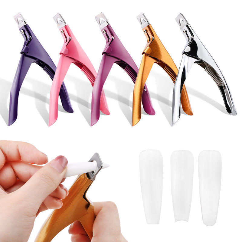 Nail Art Clipper U-shaped Stainless Steel Acrylic False Nail Edge Cutter Clipper Edge Cutters For Nail Salon