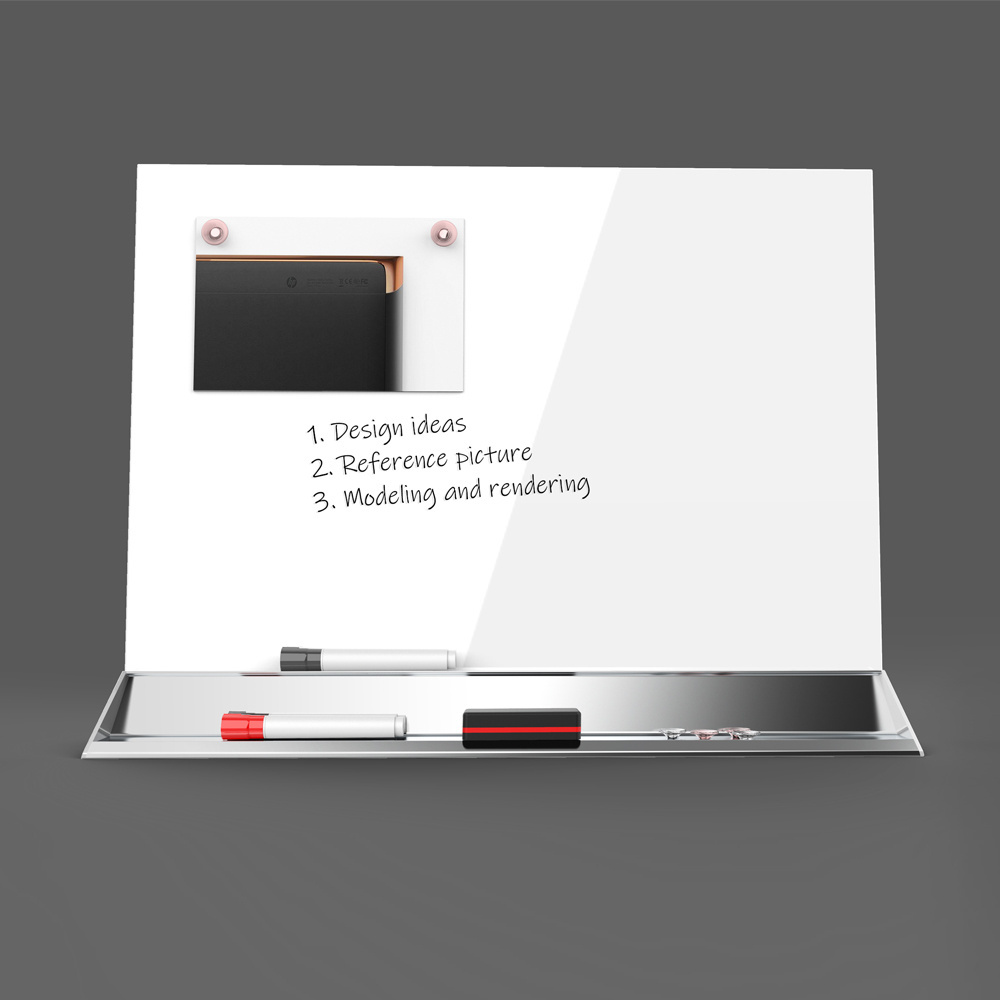 Magnetic Dry Erase Surface  Glass Whiteboard Desktop Panel Desktop Magnetic glass dry erase Panel 45X60CM