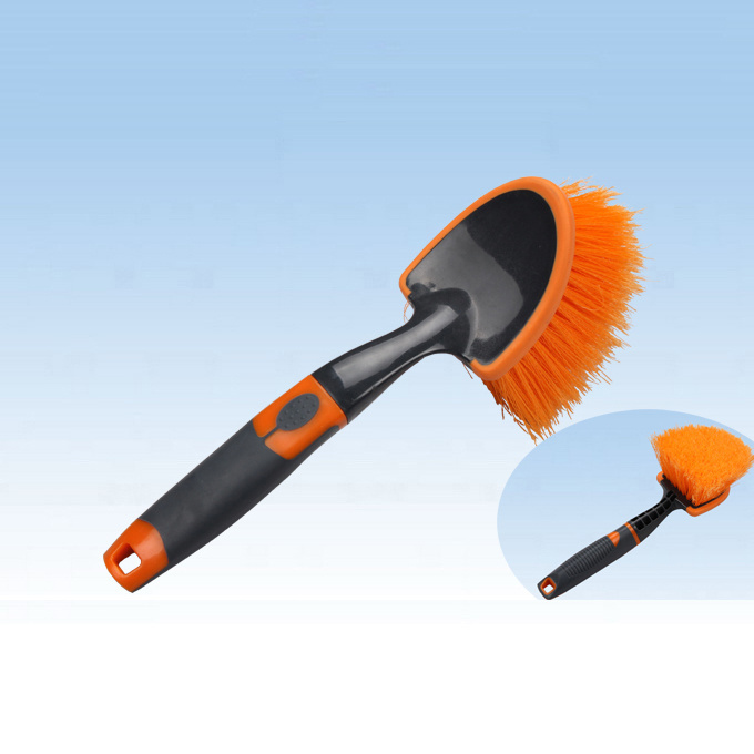 Long handle auto wheel tire cleaning brush