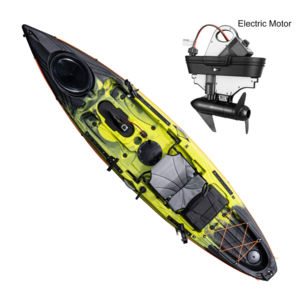 Professional 3.6M LLDPE plastic one person electric motor kayak pedal kayak single fishing kayak with electric motor and pedal s