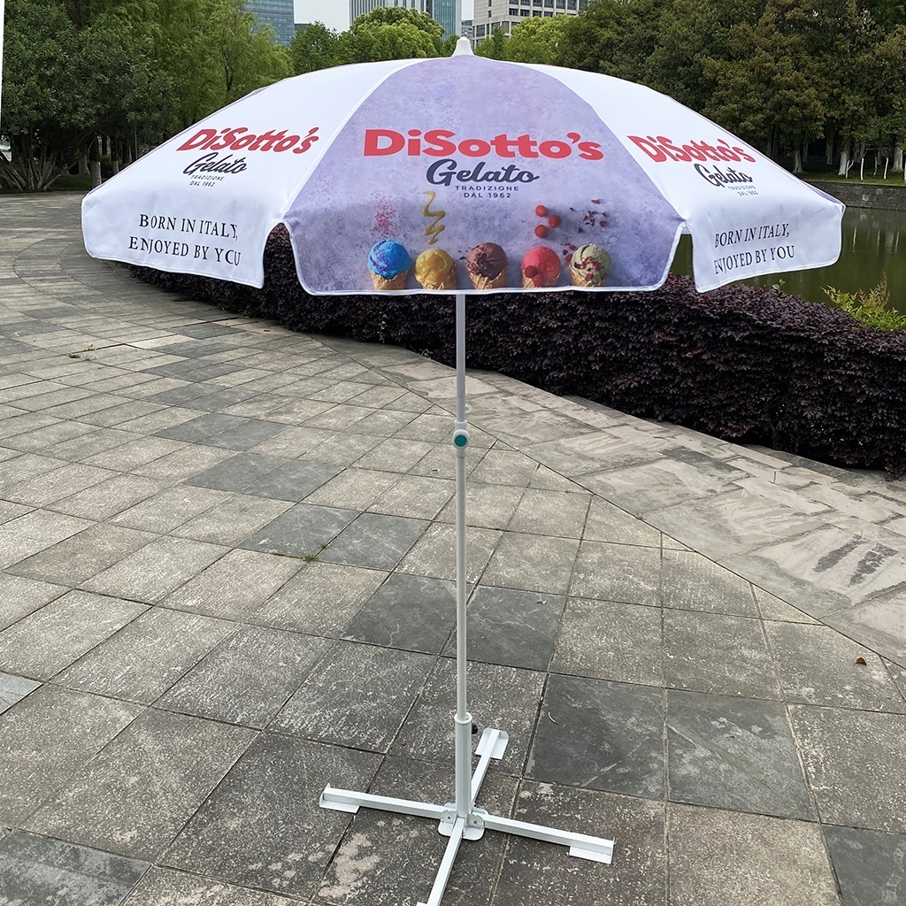 ice cream promotional beach umbrella