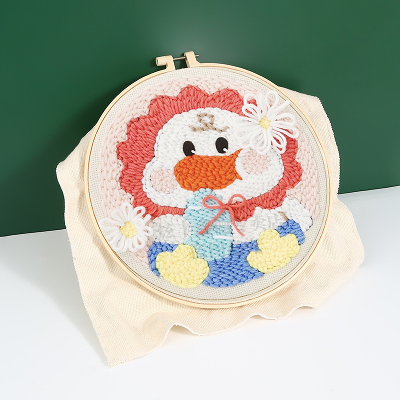 High Quality Multi-Color Cross Stitch Frame Plastic Bamboo Wood Embroidery Hoop Sewing Kit Accessory