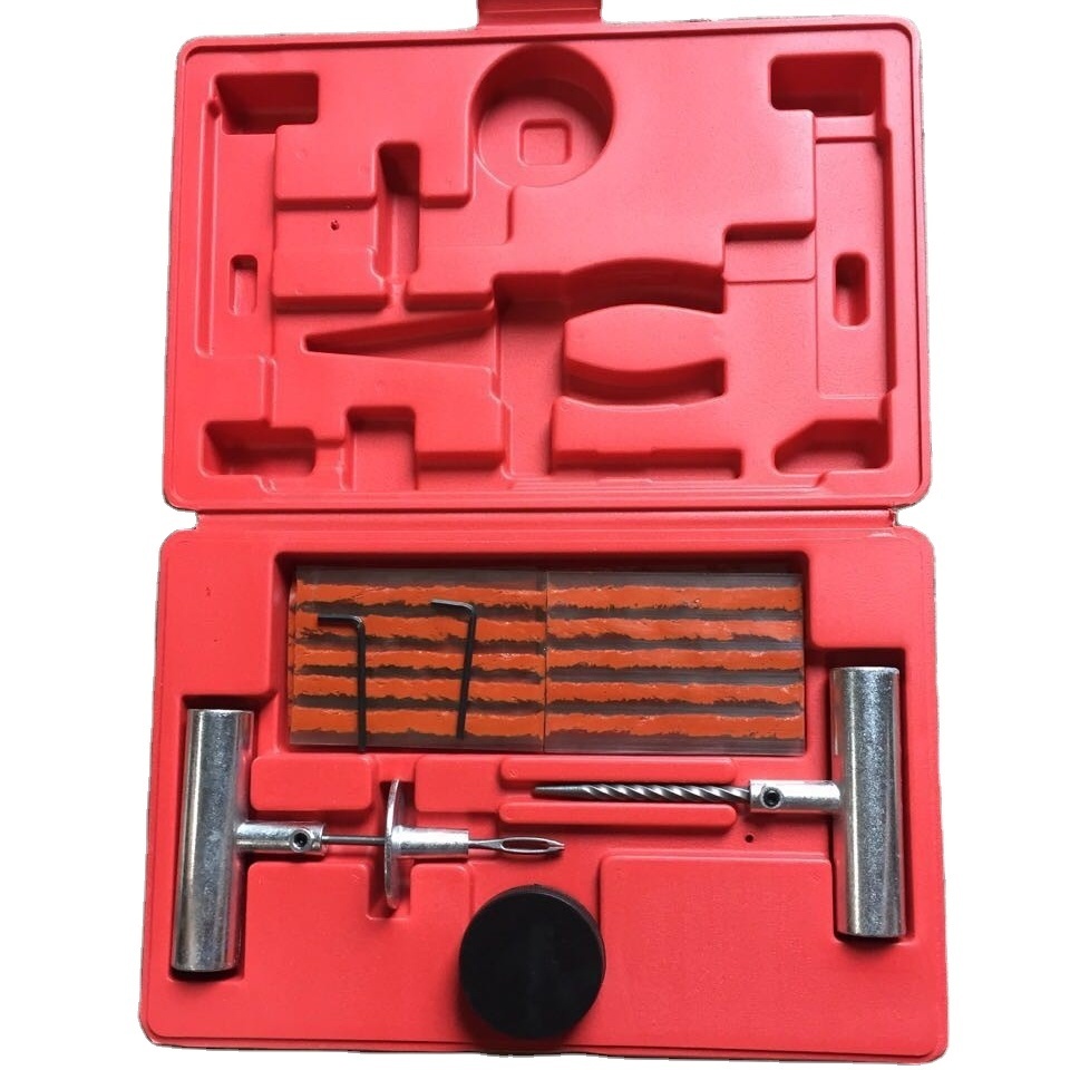 35 Pieces Tire Repair Tool Kit W/Case Plug Patch