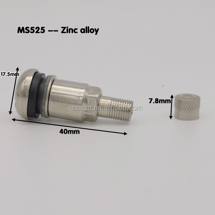 zinc alloy metal flashing tubeless tyre tire nozzle MS525/TR525 wheel rim tyre charge air valves