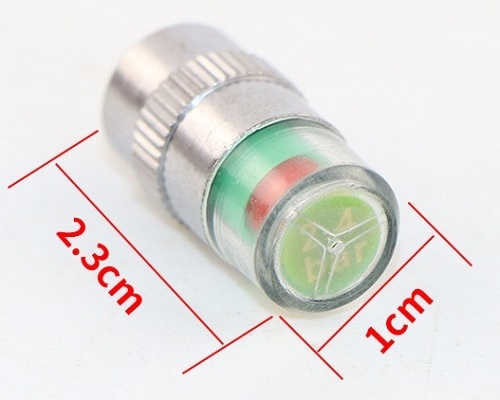 Auto Car Safety Warning Air Pressure Tire Monitor Indicator Valve Cap 2.2 Bar, 2.4 Bar 3 Bar