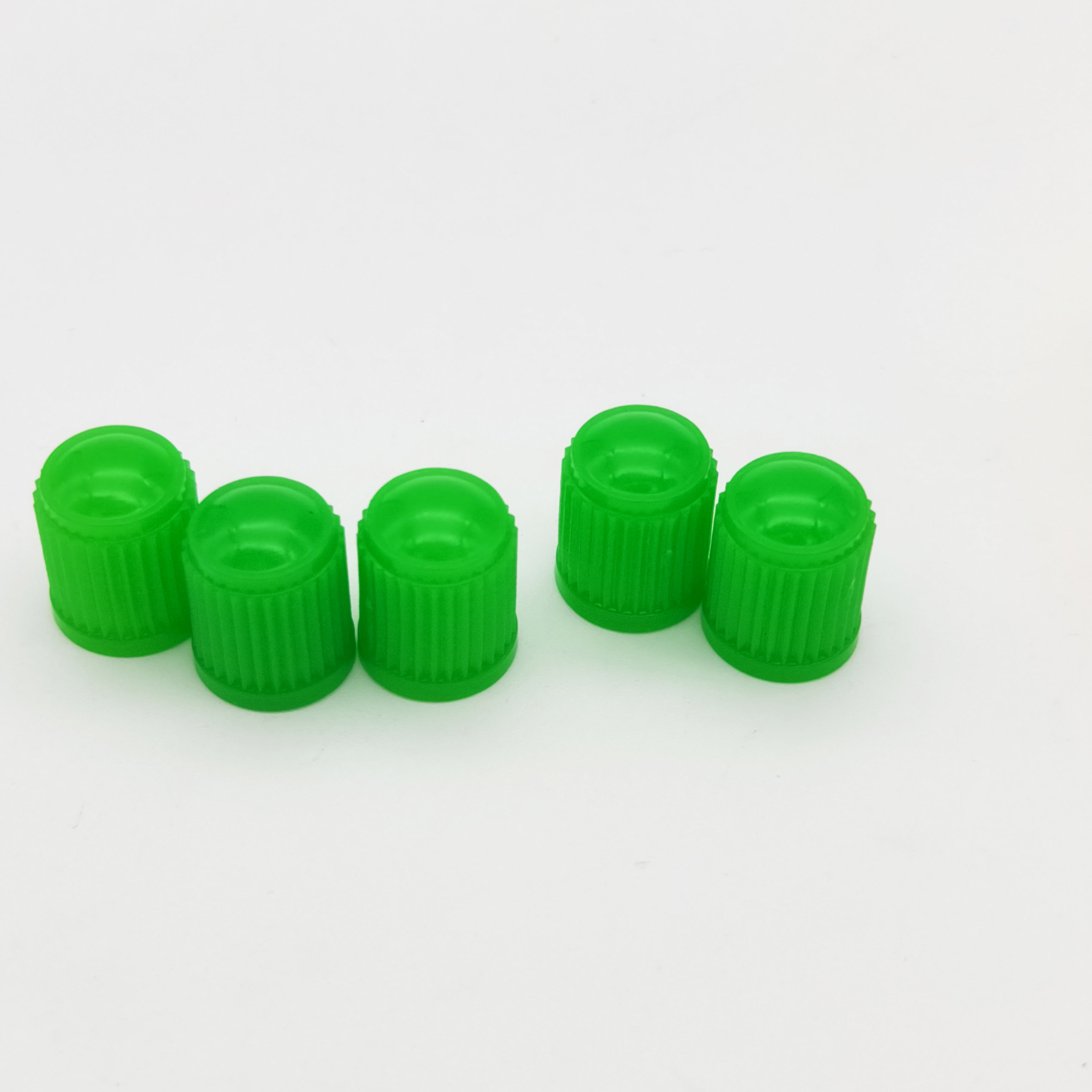 Green Tire Valve Stem Dust Universal Caps Plastic For Most Tire Valves TR413 TR414 And More