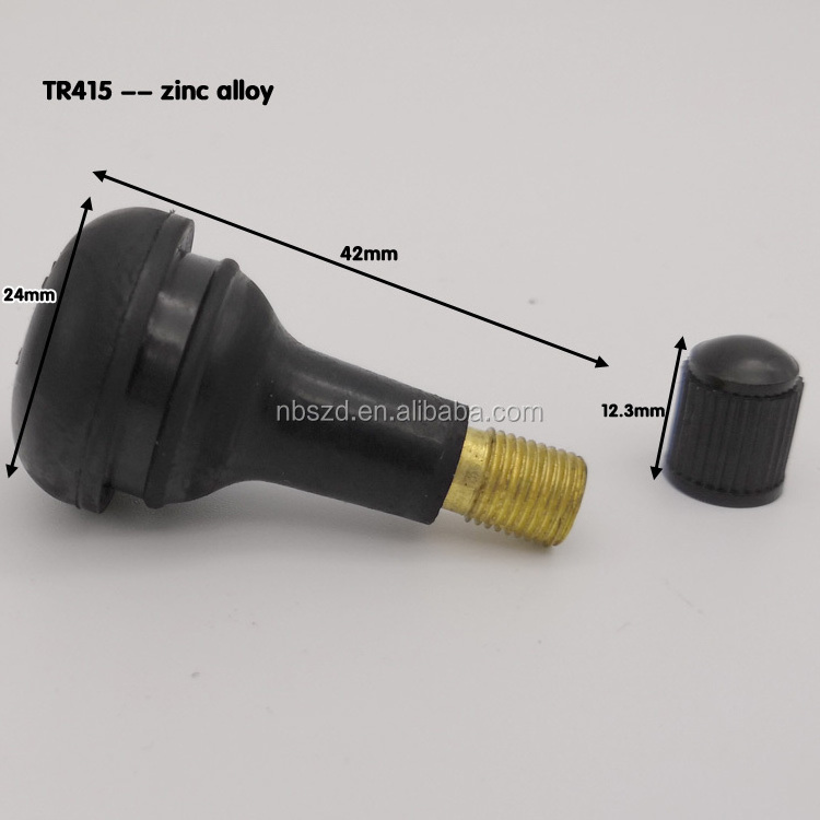 car tyre tire nozzle accessory natural rubber base  tire tubeless TR415 air valve stem