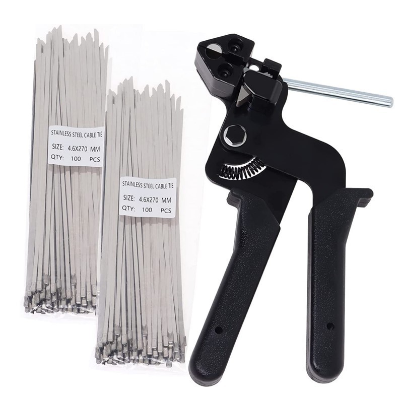 Self lock SS316 metal zip ties 4.6x360 100pcs Stainless Steel Aluminum Metal SS Cable Wire Zip Tie with CE ROHS