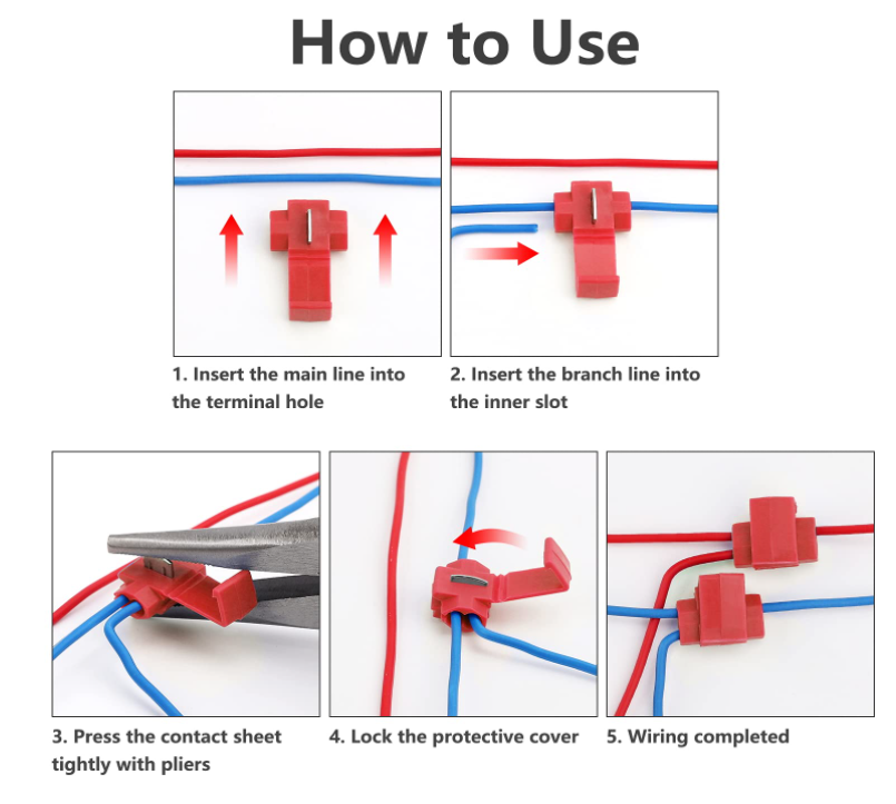 quick wire connectors Quick Splice Wire Connectors Solderless Snap Electrical Connector