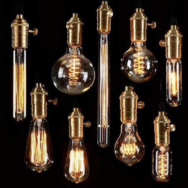 Retro Globe G80,G95,ST64,T10,T185,T225,T300,T45,A19 ,ST58 Vintage Edison Old-fashioned Historic Lamp Incandescent Bulb