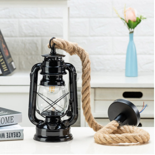 American retro country kerosene chandelier creative balcony lamps nostalgic lantern kitchen decorative  pendant light