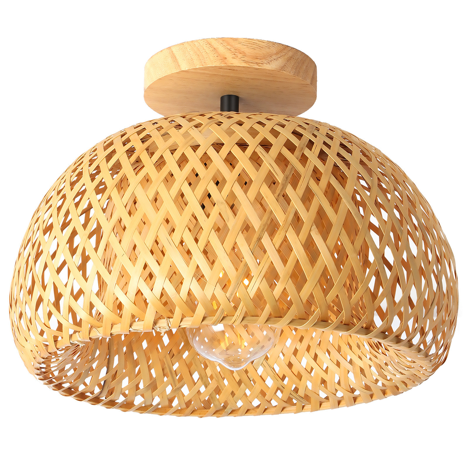 Retro Design Woven ceiling bamboo woven rattan art ceiling light hallway light Decoration Chandelier