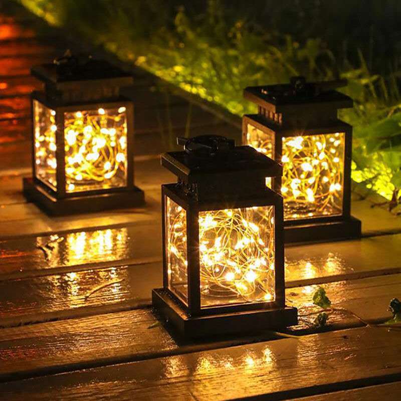 LED Solar Candle Lantern Courtyard Light Outdoor Garden Solar Light Hanging Solar Lamp Decorative Lights