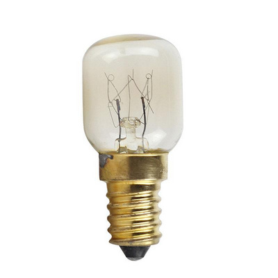 Hot Sale 15W E14 120V T20 T25 Tubular HighTemperature 300 Degree Resistant Incandescent Appliance Oven Light Bulb