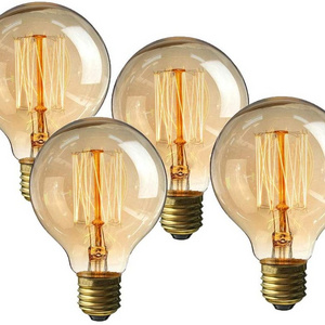 Vintage style incandescent G80 G95 40W  dimmable fixture lamp Edison bulbs with squirrel cage tungsten