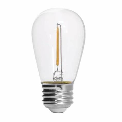 Hot Sale 220V E27 S14 1W Plastic shatterproof Led filament Bulb for outdoor string light