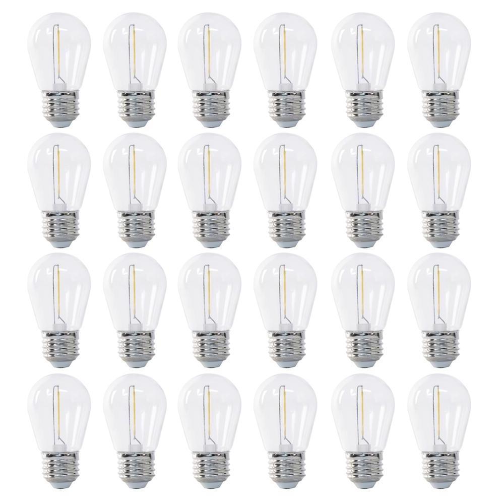 Hot Sale 220V E27 S14 1W Plastic shatterproof Led filament Bulb for outdoor string light