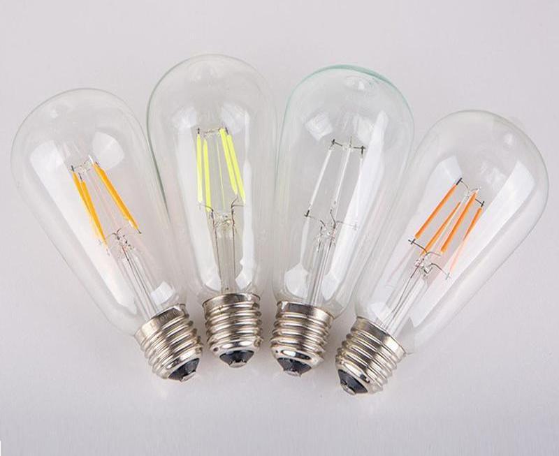 Low price edison bulb led E27 bulb st38 st48 st58 st64 led filament bulb AC DC pink green yellow blue light