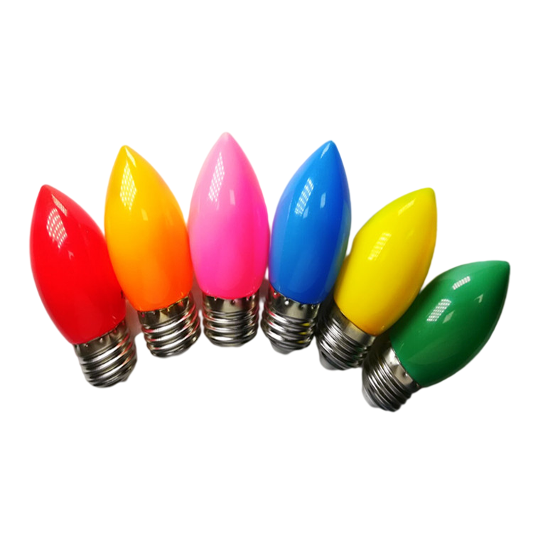 c9 led bulbs E12 E14 c7 led christmas bulbs 1W 3W  SMD plastic color bulb led light outdoor indoor decor