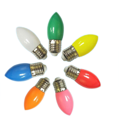 c9 led bulbs E12 E14 c7 led christmas bulbs 1W 3W  SMD plastic color bulb led light outdoor indoor decor