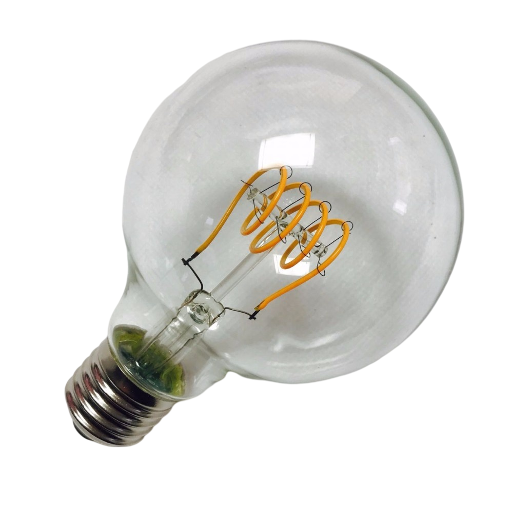 Amber G80 G95 G125 dimmable edison soft  filament bulb quad loop  vintage led bulb flicker free home decorative led bulb