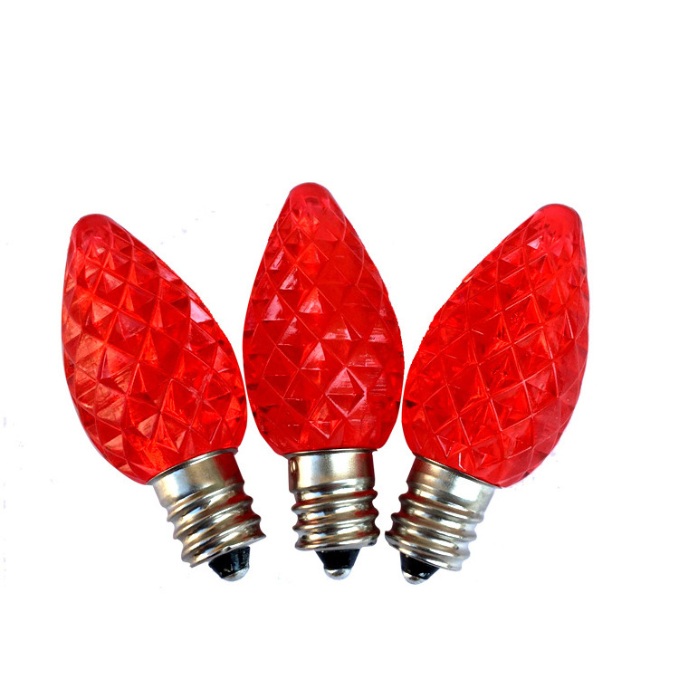 Christmas Light bulbs E12 E14 0.5W 0.8W C7 Faceted led replacement bulbs candle light bulb