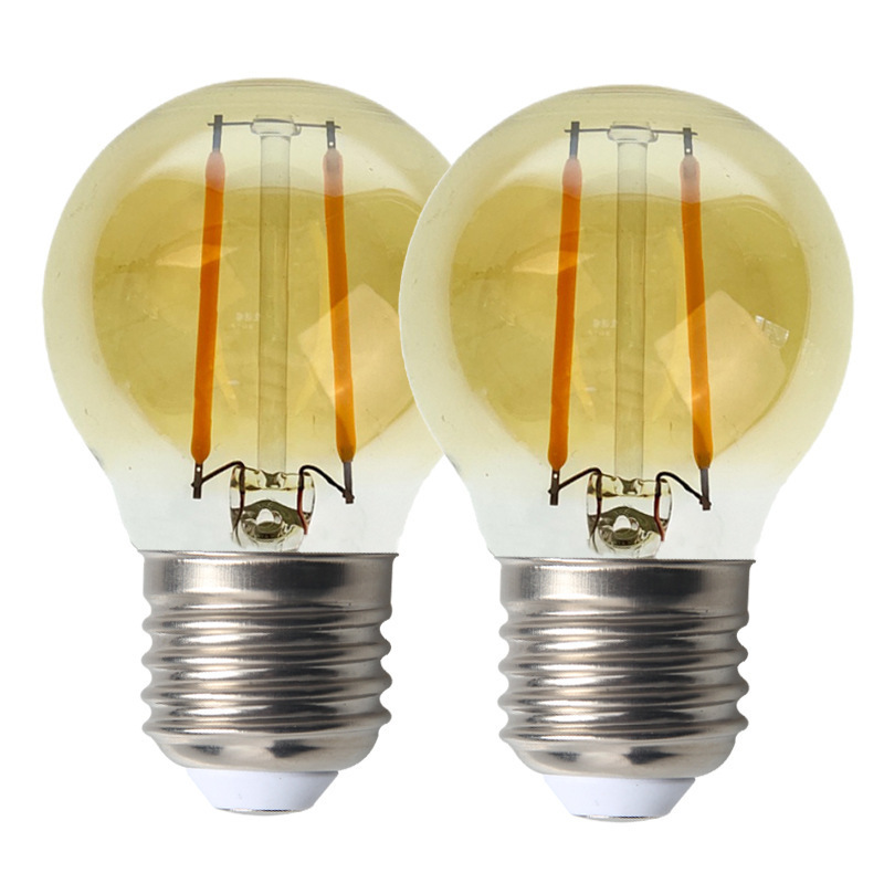 G45 global led filament bulbs Golf Ball Light Bulb warm white cold white Edison vintage bulb