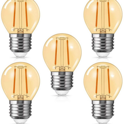 G45 global led filament bulbs Golf Ball Light Bulb warm white cold white Edison vintage bulb