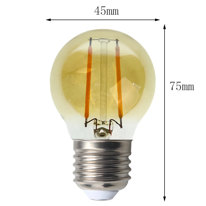 G45 global led filament bulbs Golf Ball Light Bulb warm white cold white Edison vintage bulb