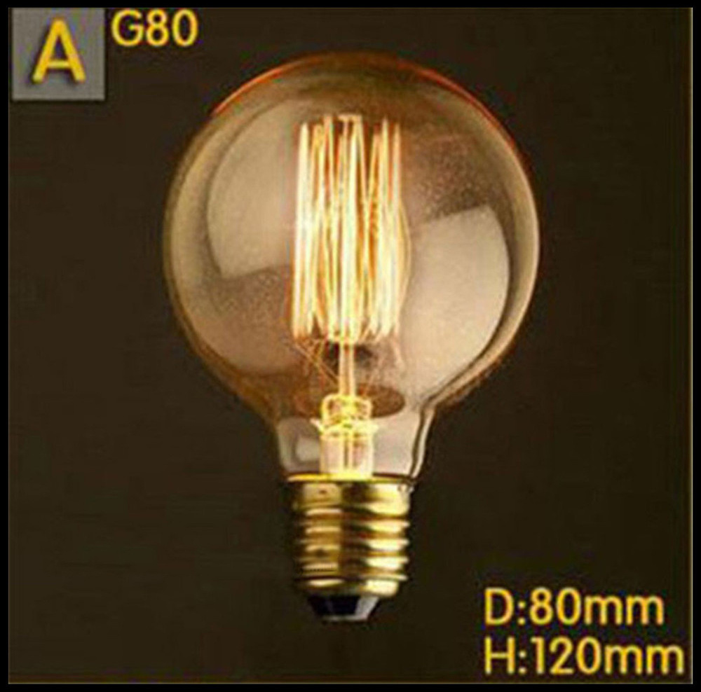 black iron art retro led night light edison bulbs incandescent light vintage retro e26 e27