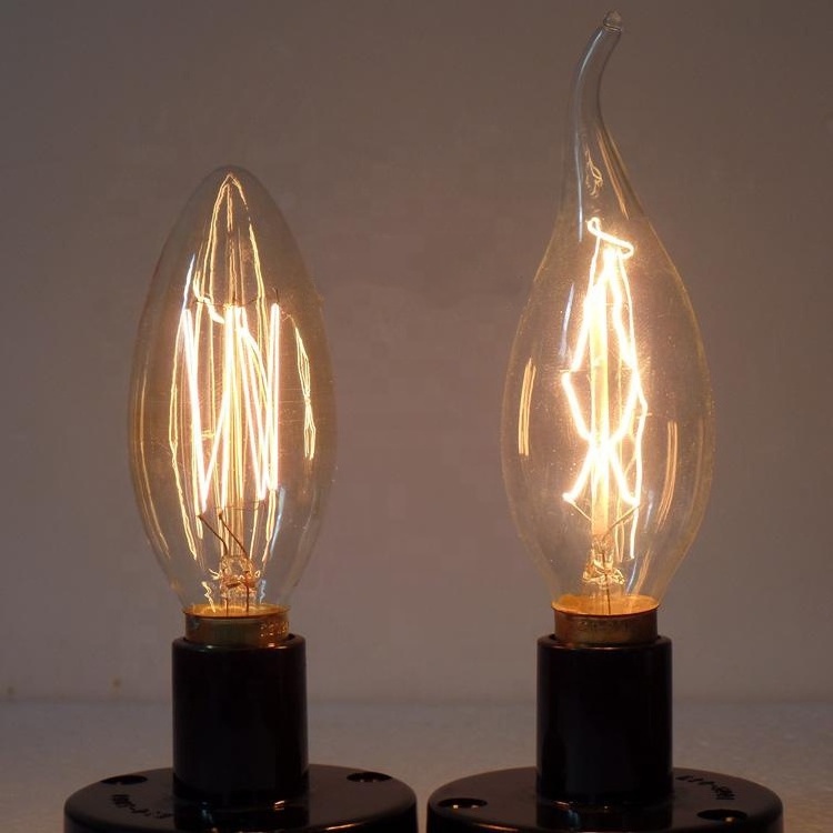 thomas vintage light edison bulb antique edison bulb 40w Z shape C35L