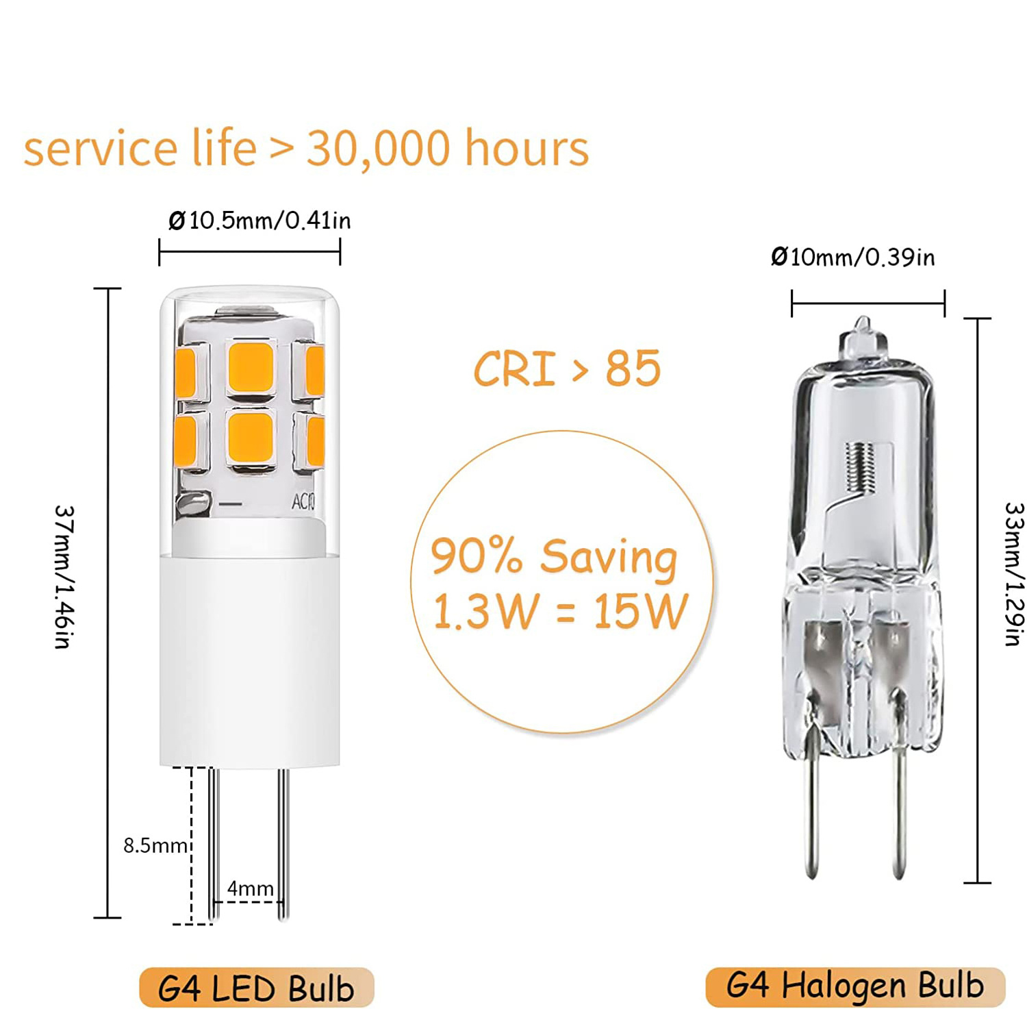 High Brightness AC 120V G4 Led bulbs 2835 SMD LED 150 lumens warm white cold white Led corn light bulb