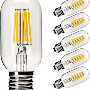 E26 E27 T45 6W Retro Led Dimmable Electric Edison Bulb Chandelier Light Bulb Clear Amber Vintage Filament Bulb