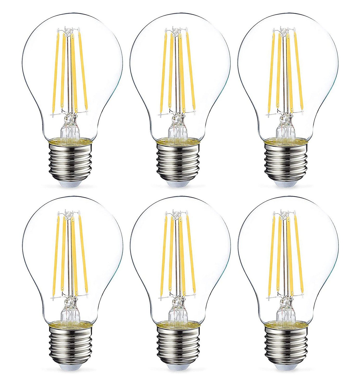 Wholesale Price High Lumens Decorative Led Light bulb, High Quality Dimmable Clear Led Long Filament Bulb A60 A19 2700k