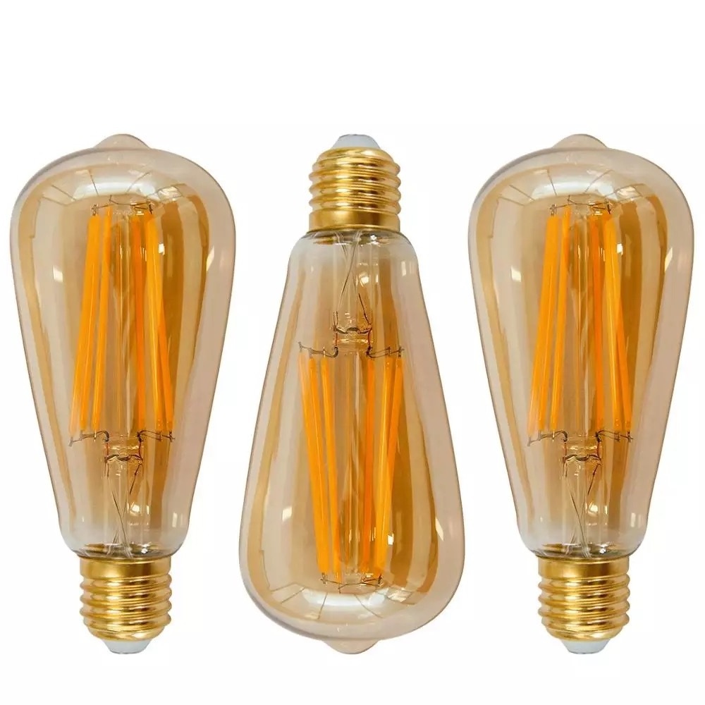 Latest New Design Warm White Long Filament Vintage Led Bulb, Bulk Sell High Lumens Led Long Filament Bulb ST64 For Living Room