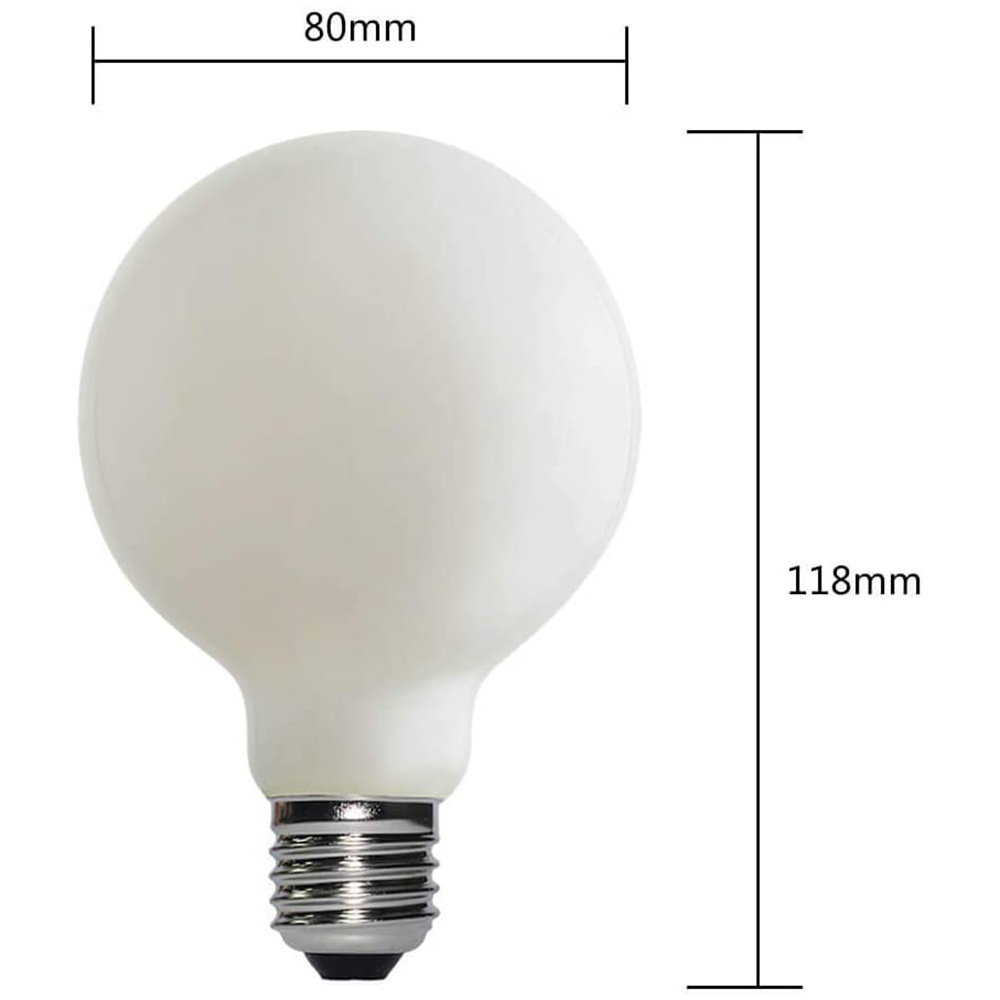 Round shaped Led Edison Filament Bulb E27 Base G80 G95 G125 Led Frosted Globe Light bulb