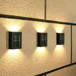 Outdoor garden waterproof Solar night light 2LED outdoor decorative courtyard wall lamp