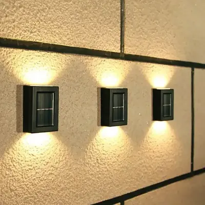 Outdoor garden waterproof Solar night light 2LED outdoor decorative courtyard wall lamp