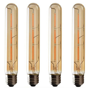 Dimmable Led Tubular Bulb Clear Amber 2700K Soft White T shaped Tube Edison Led Vintage Filament Bulb