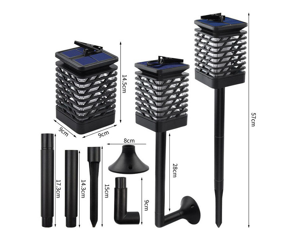 3 in 1 Christmas Home Decoration Lights 12 LED Flickering Flame Lamp Hanging Led Lantern Outdoor Solar Torch Light