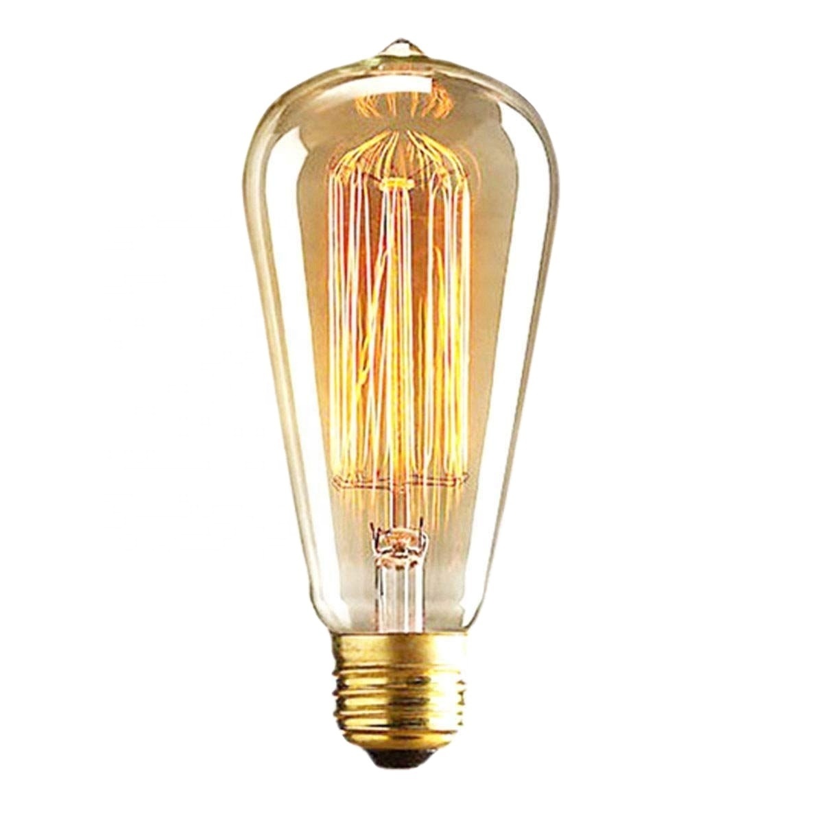 Bulk Sell ST64 40w 60w E26 E27 Cear Amber Retro Promotional Warm White Tungsten Lamp Vintage Edison Bulb