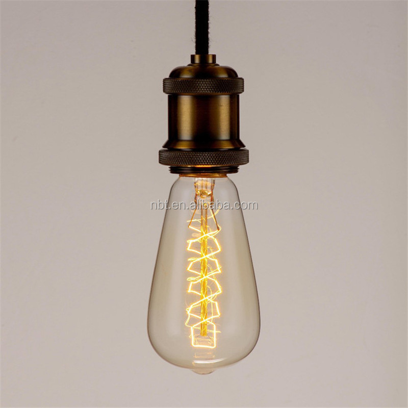 High Quality clear amber ST64 E26 E27 40W vintage edison tungsten bulb