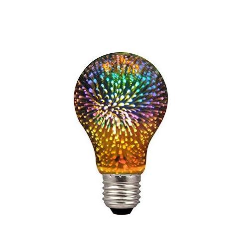 A19/A60 E27 E26 cold white warm Led decorative 3D fireworks light bulbs