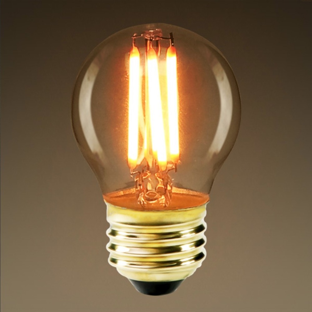 Strong Support g45 amber clear led filament bulbs, vintage Edison g45 Led filament bulb