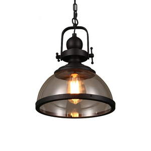 Retro Industrial Style Hotel Bar Living room Chandelier Iron Glass Vintage Pendant light