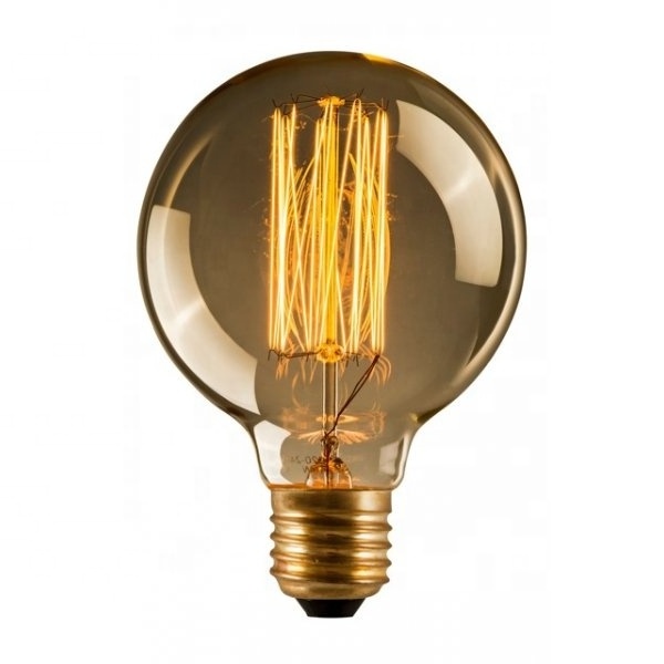 G95 E27 E26 B22 amber cover bulb incandescent high brightness 60w edison style light bulb