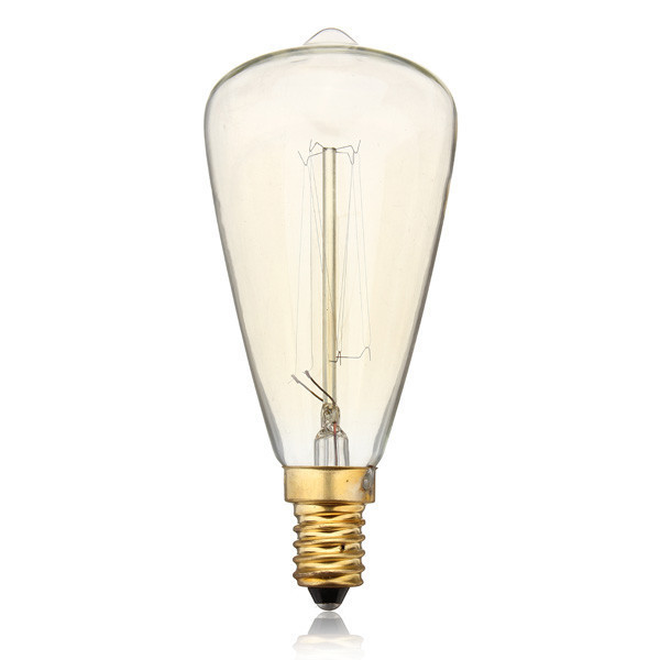 Vintage edison light bulb ST64 ST58 Dimmable 40w 60w warm light squirrel cage clear glass E26 E27 Base 220V 110V