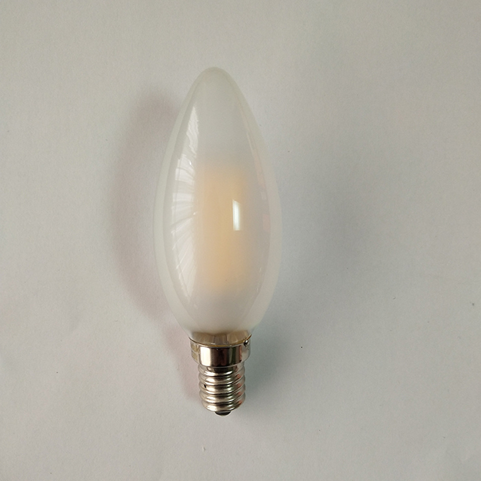 Quality Assurance dimmable led filament bulb e14 C35 frosted candle light 2200k 4000k